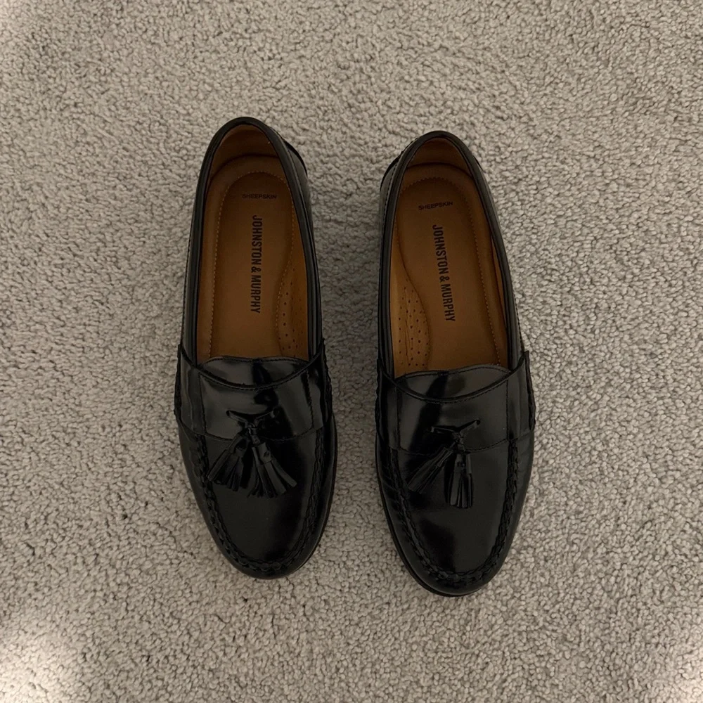 Johnston & Murphy black loafers with tassel, only worn 1x - Picture 4 of 4